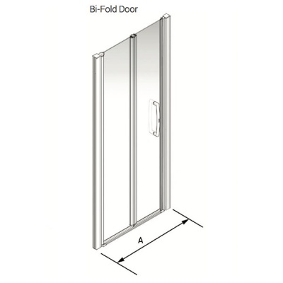 Larenco Alcove Full Height Shower Enclosure Bi-fold Door